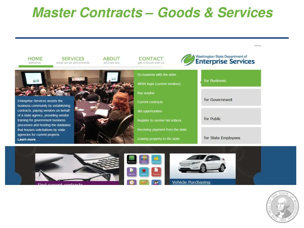 master contracts goods services