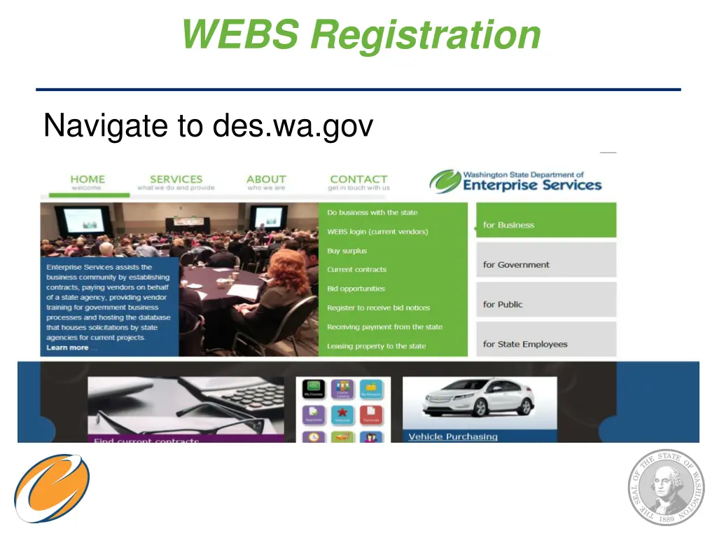 webs registration