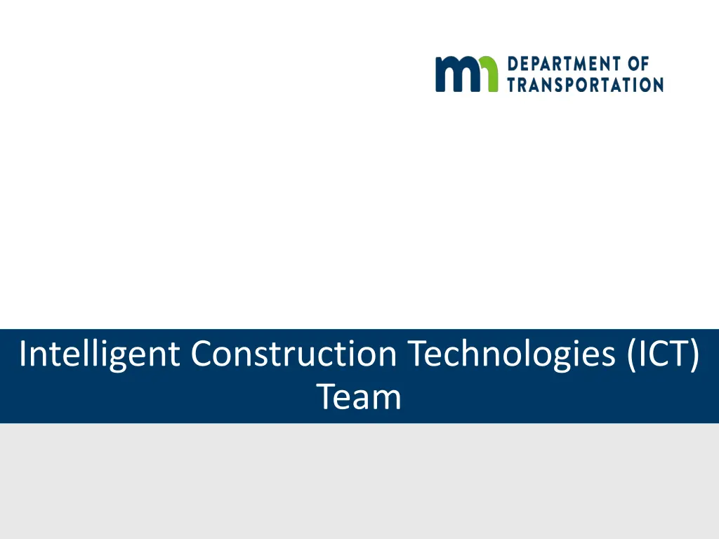 intelligent construction technologies ict team