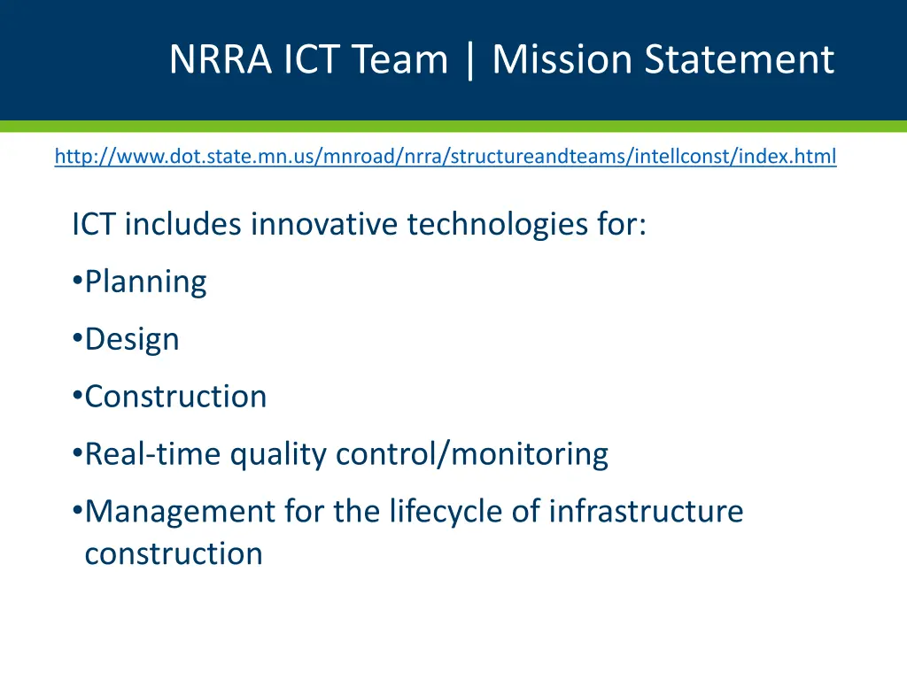 nrra ict team mission statement