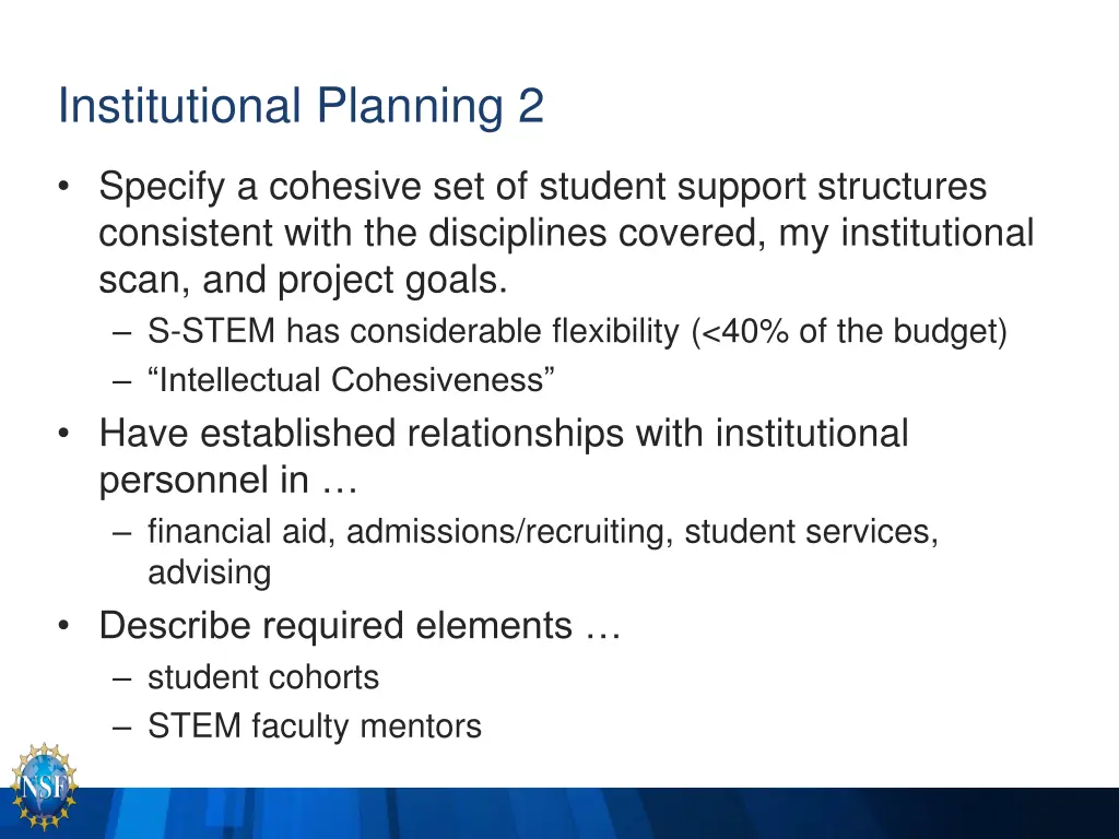 institutional planning 2