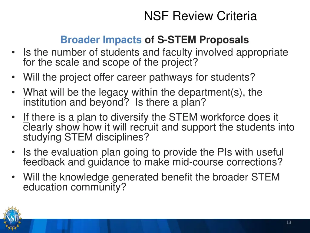 nsf review criteria 1