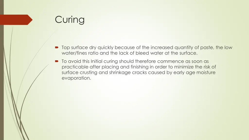 curing