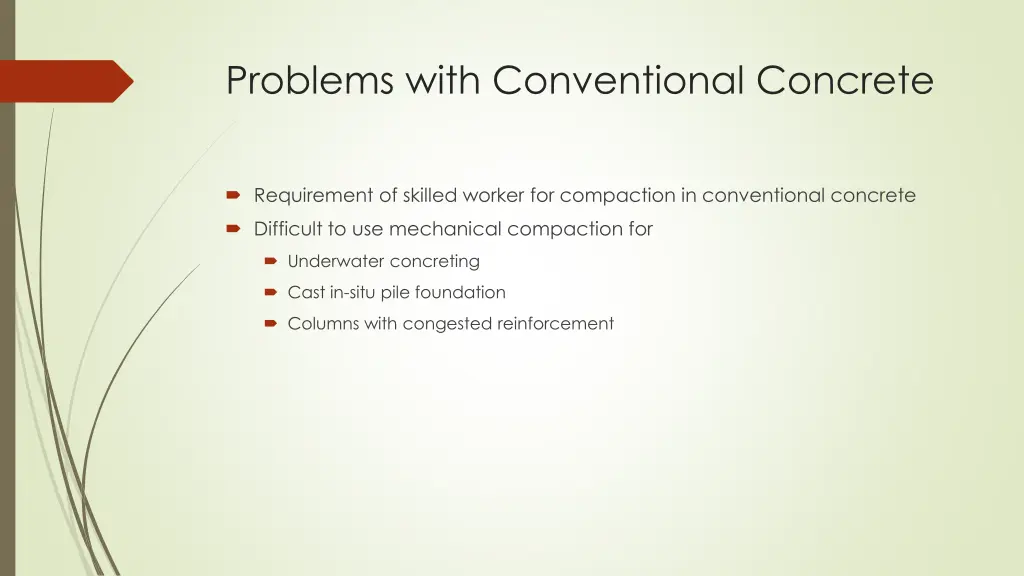 problems with conventional concrete