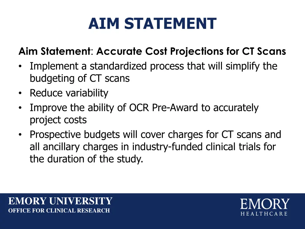 aim statement
