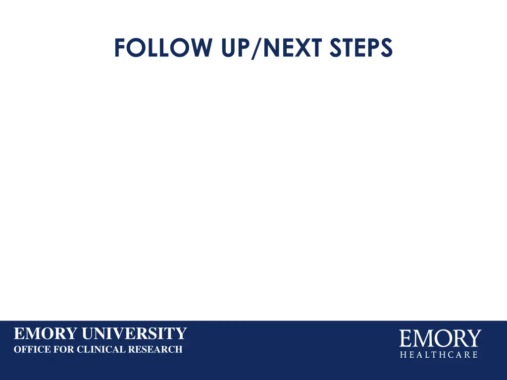 follow up next steps