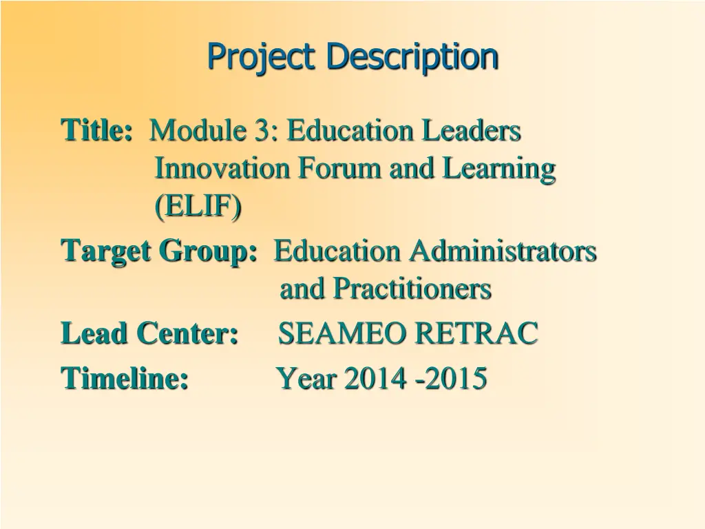 project description