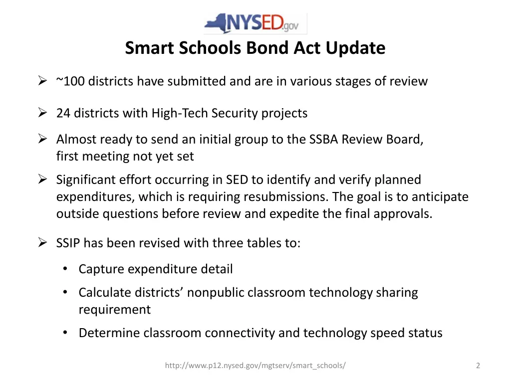 smart schools bond act update