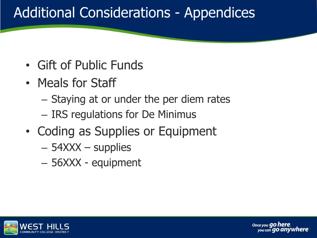 additional considerations appendices