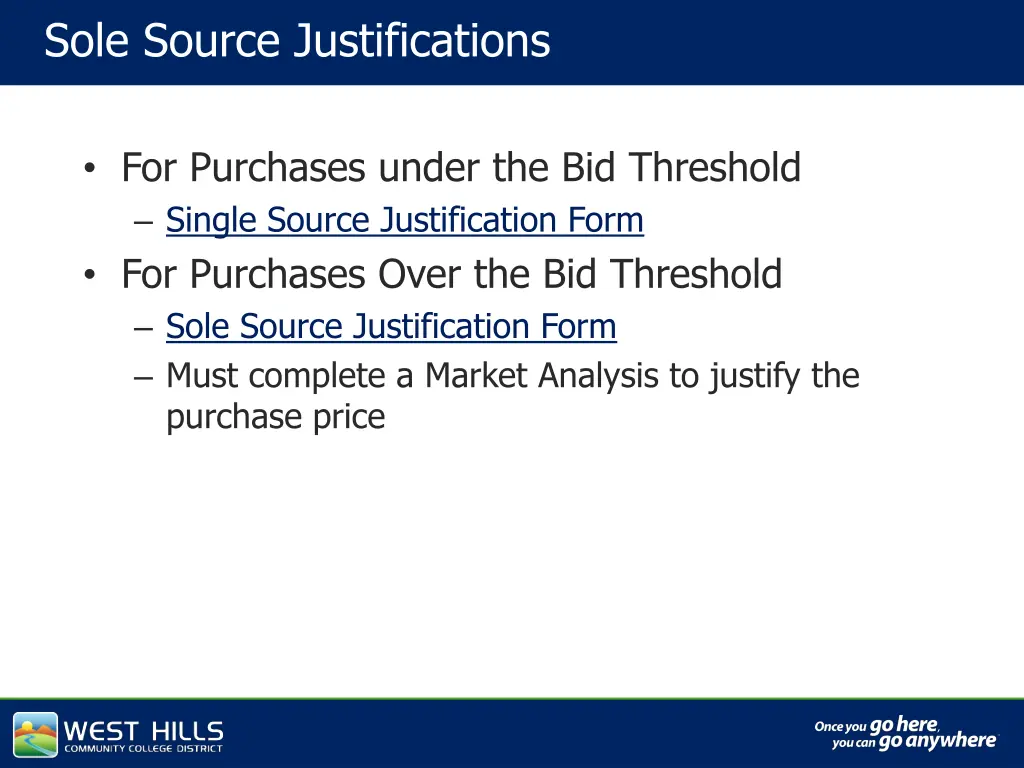 sole source justifications