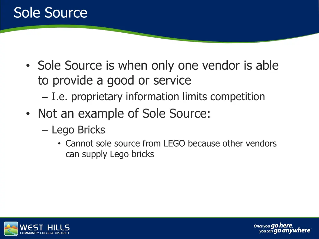 sole source