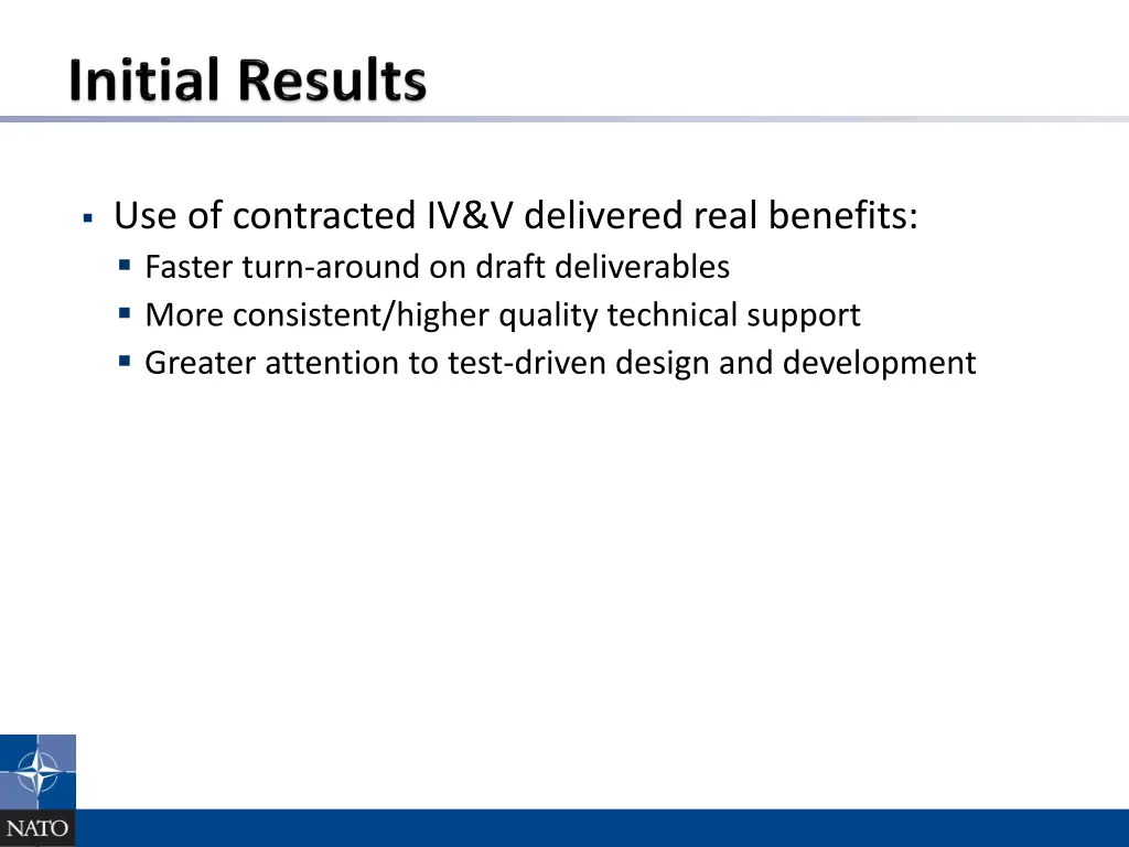 use of contracted iv v delivered real benefits