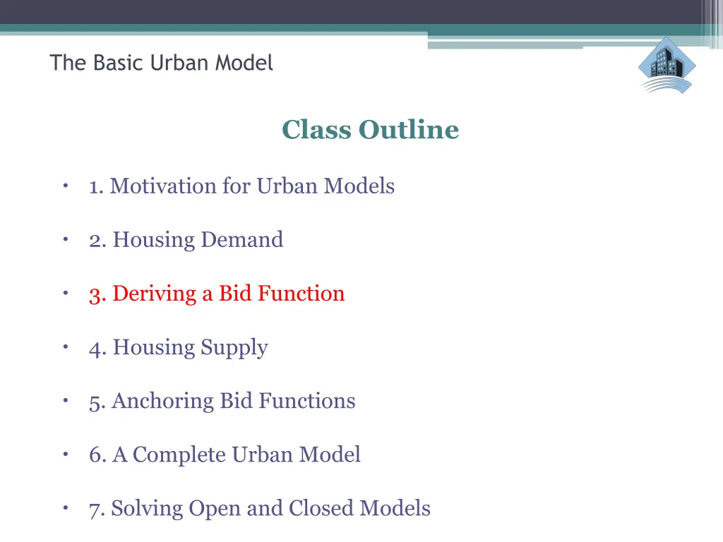the basic urban model 10