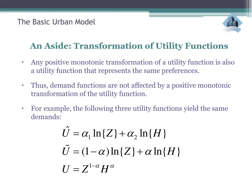 the basic urban model 13