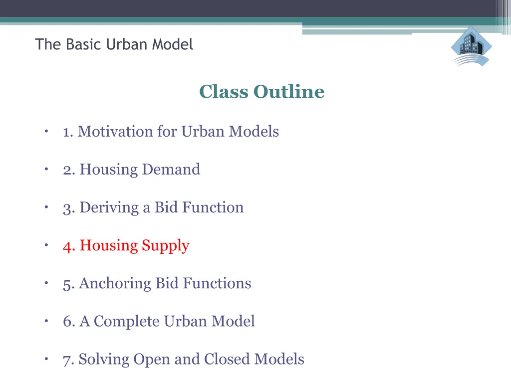 the basic urban model 19