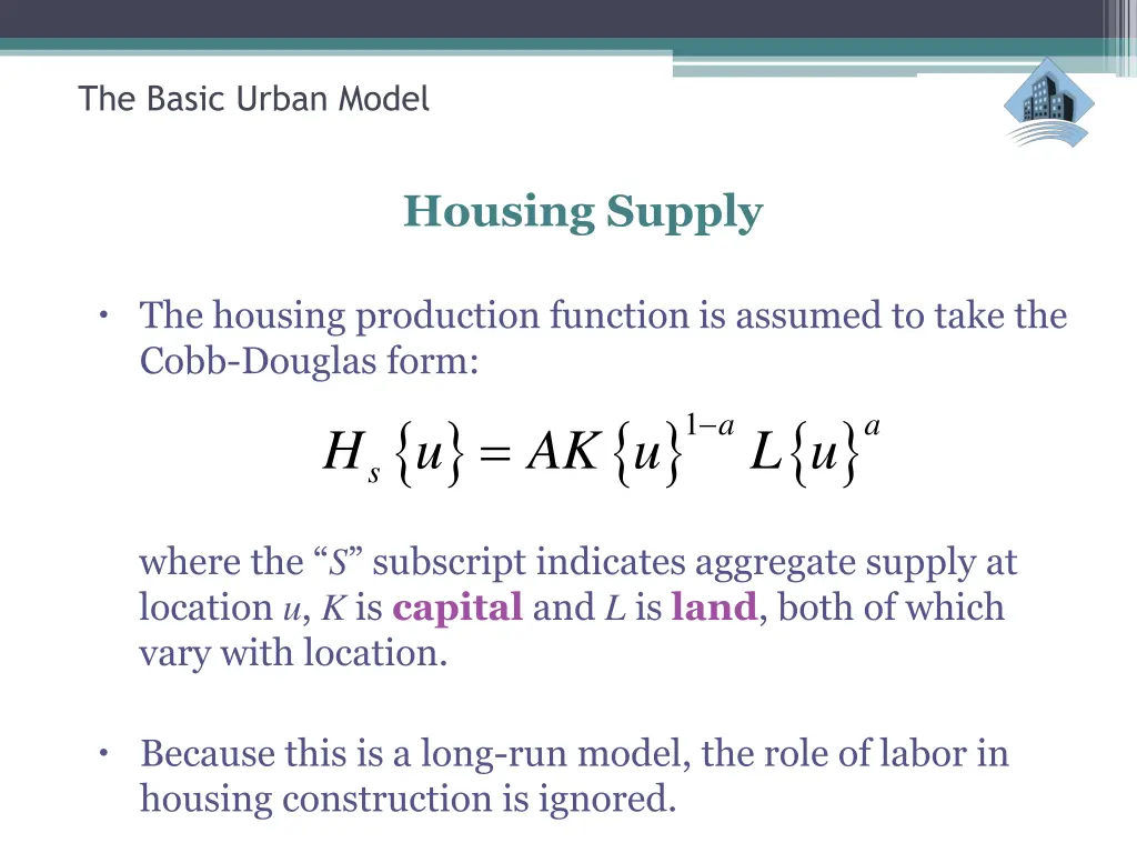 the basic urban model 20