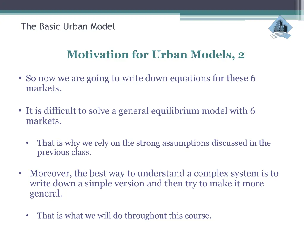 the basic urban model 3