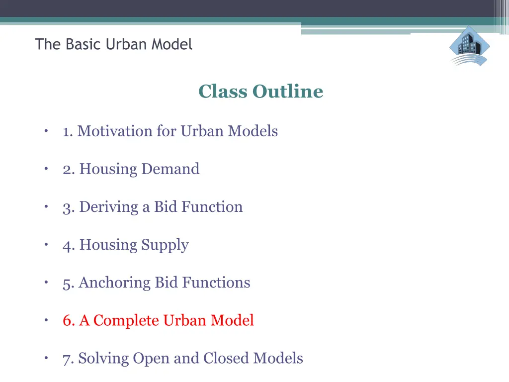 the basic urban model 32