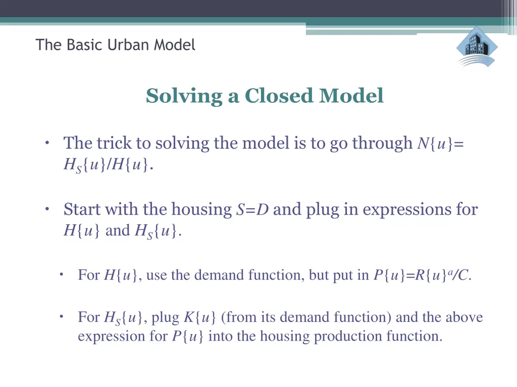 the basic urban model 46