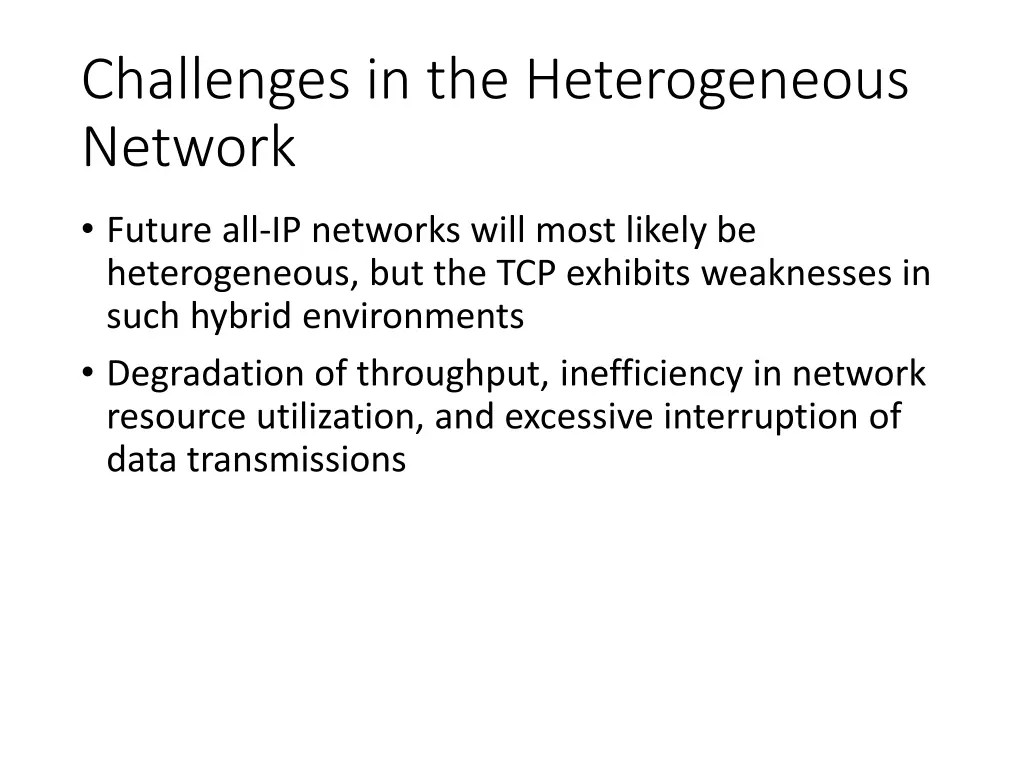challenges in the heterogeneous network