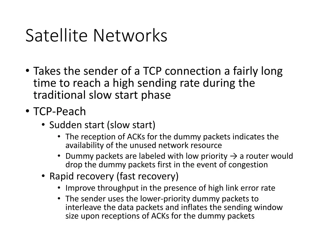 satellite networks