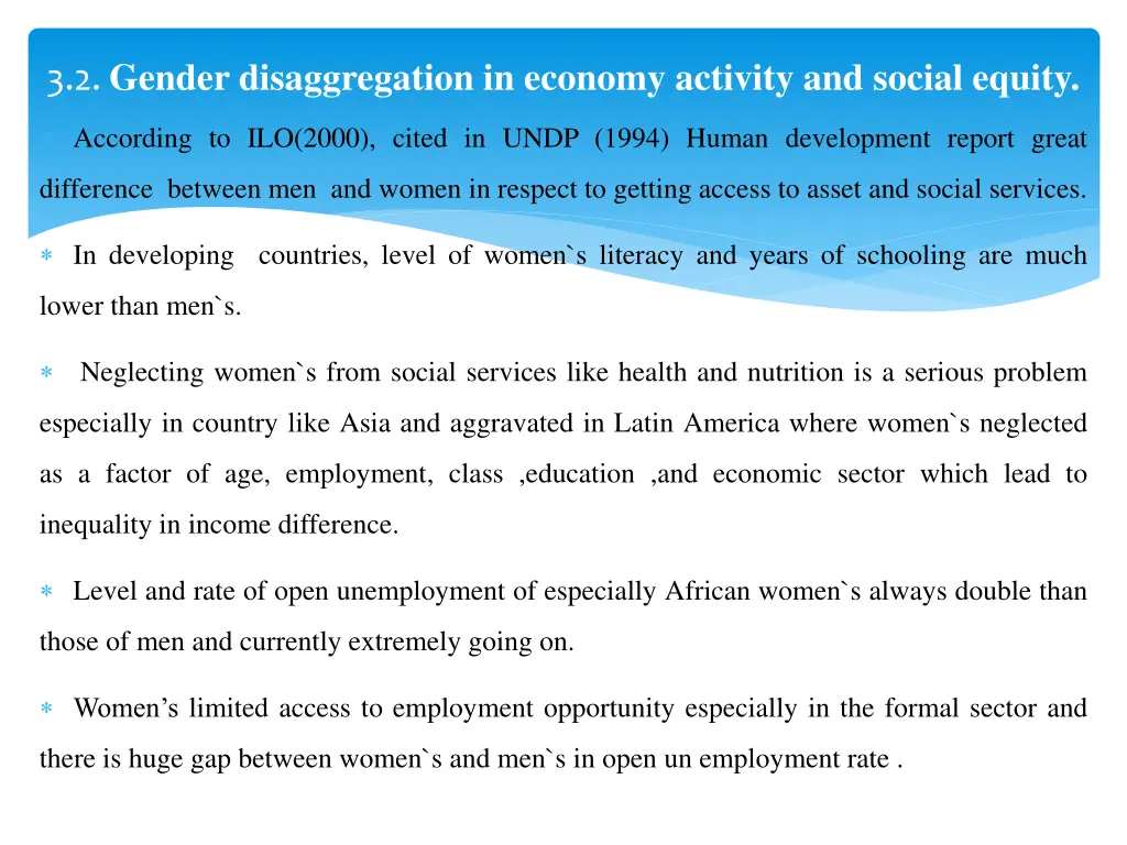 3 2 gender disaggregation in economy activity