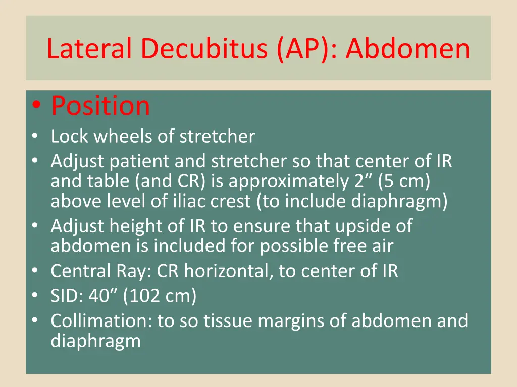 lateral decubitus ap abdomen