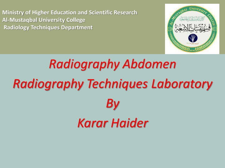 ministry of higher education and scientific