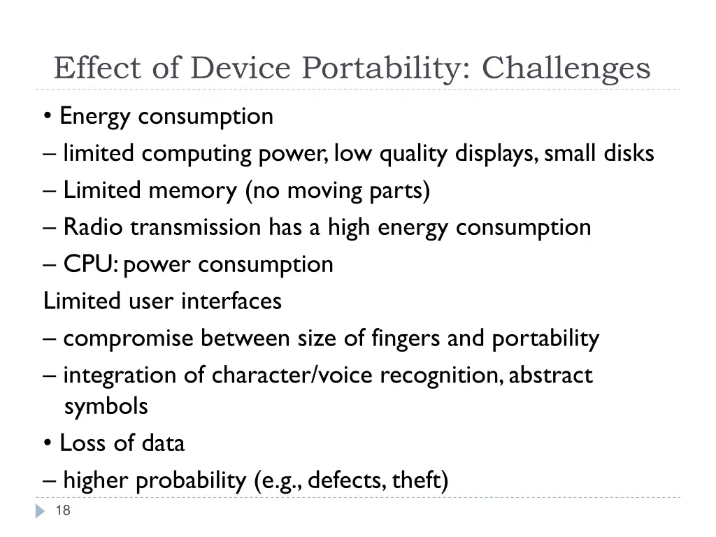 effect of device portability challenges
