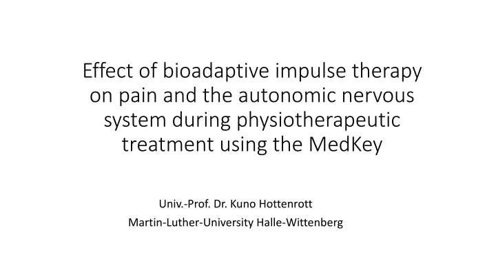 effect of bioadaptive impulse therapy on pain