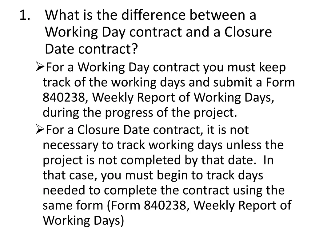 1 what is the difference between a working