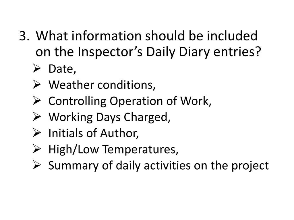 3 what information should be included