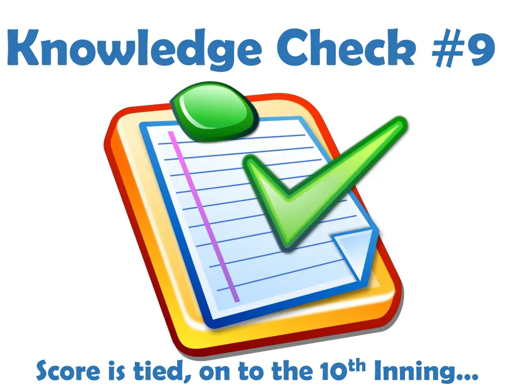knowledge check 9