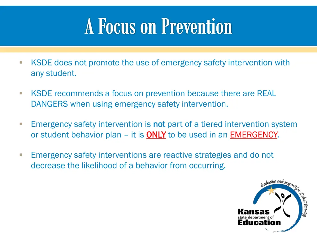 a focus on prevention