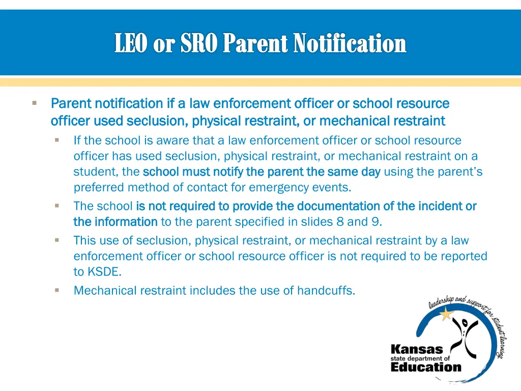 leo or sro parent notification