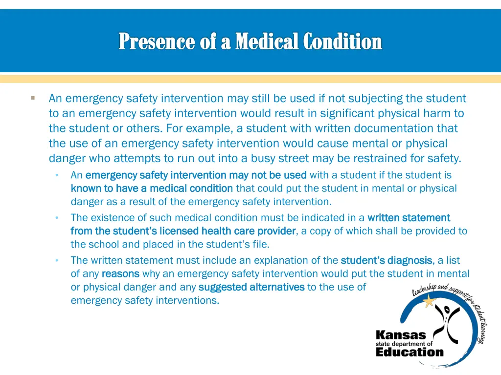 presence of a medical condition