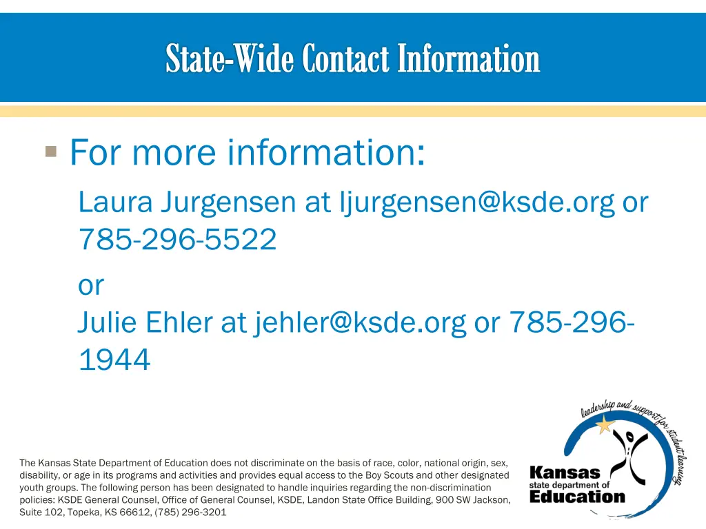 state wide contact information
