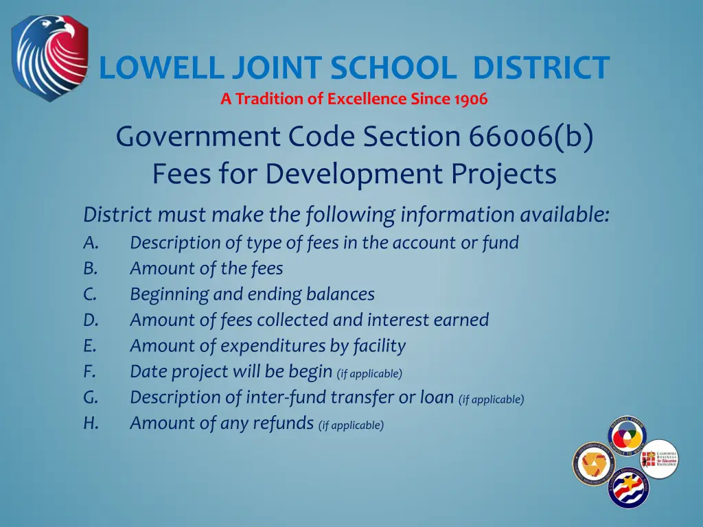 lowell joint school district a tradition 1