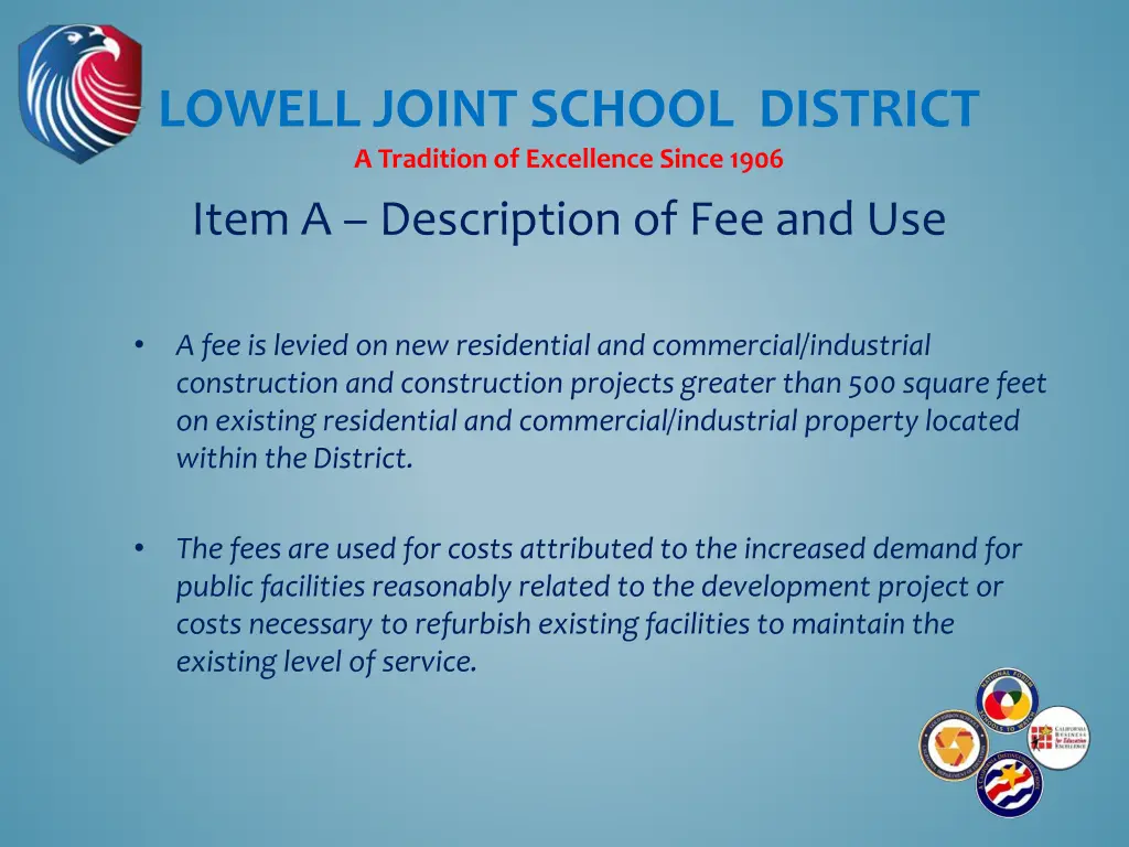 lowell joint school district a tradition 2