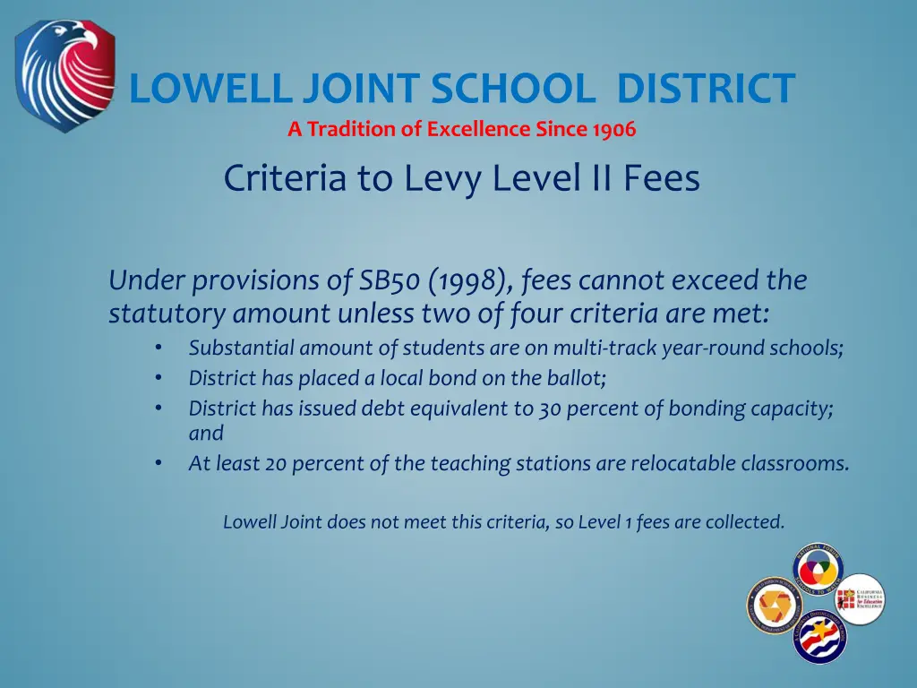lowell joint school district a tradition 4