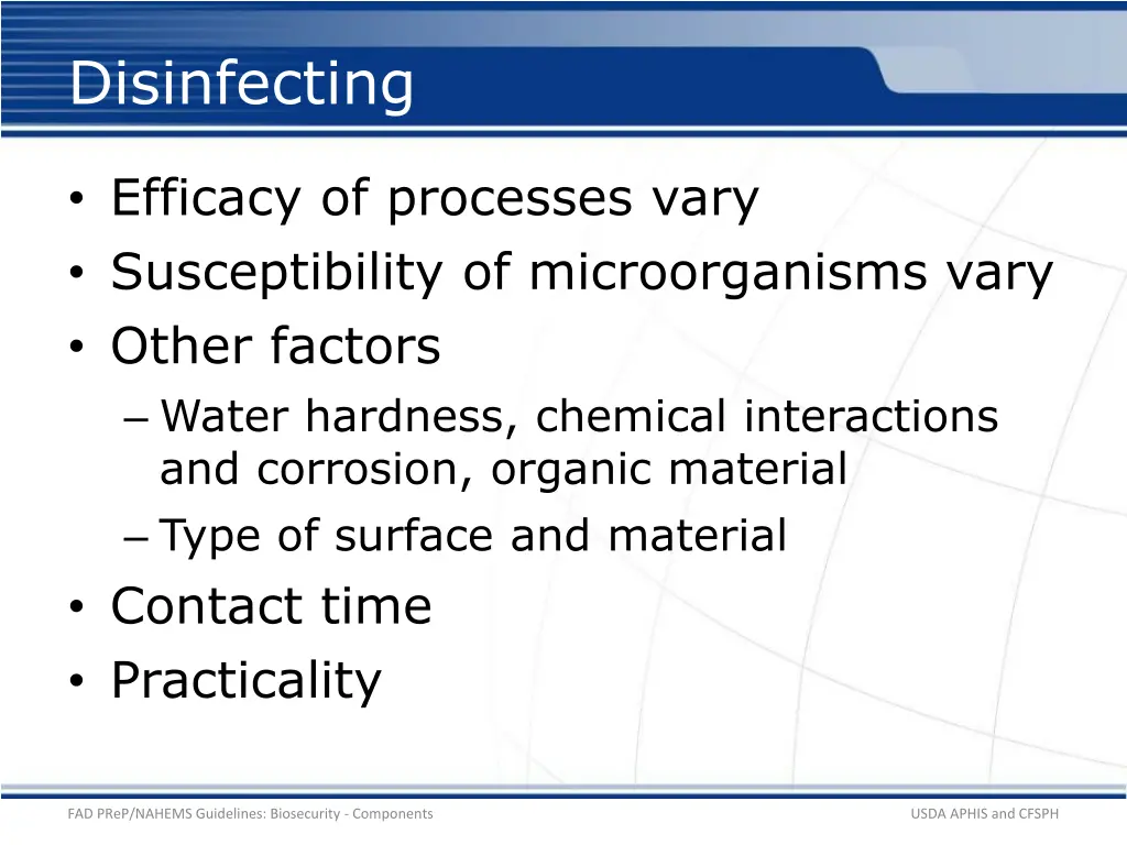 disinfecting