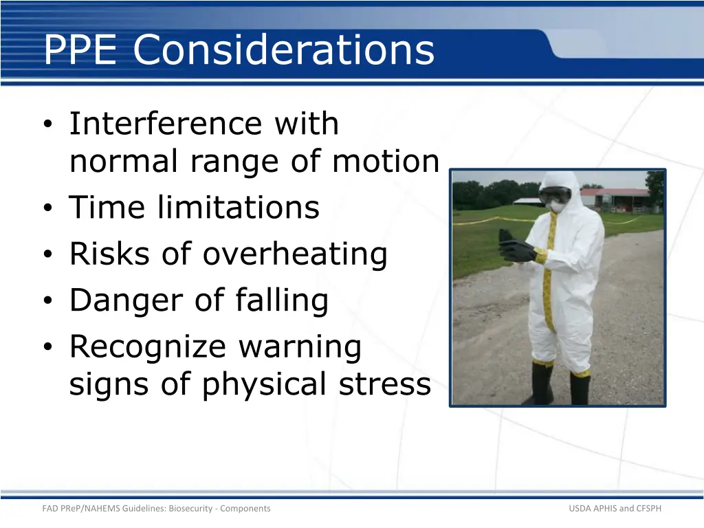 ppe considerations