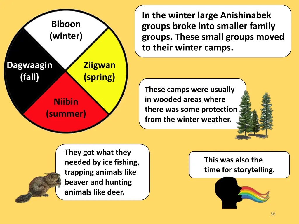 in the winter large anishinabek groups broke into
