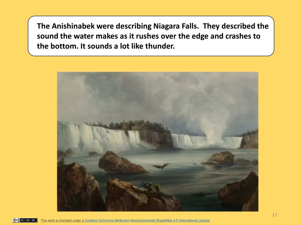 the anishinabek were describing niagara falls