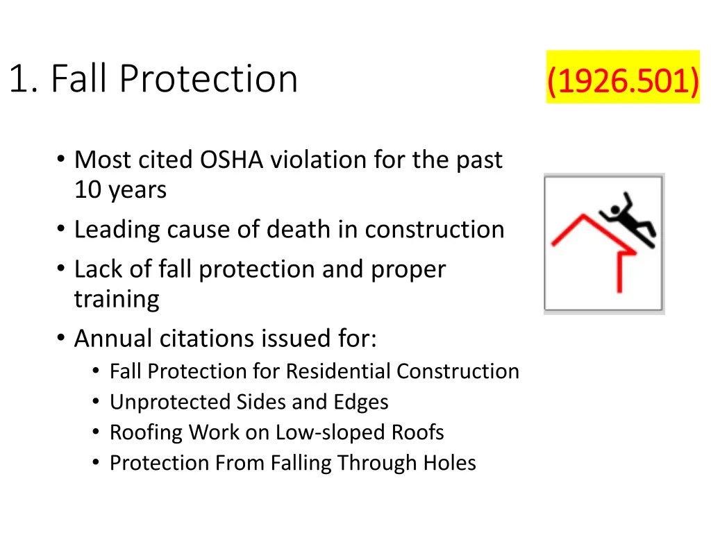 1 fall protection 1926 501