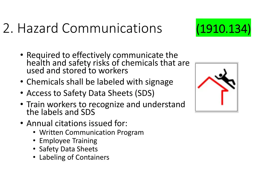 2 hazard communications 1910 134