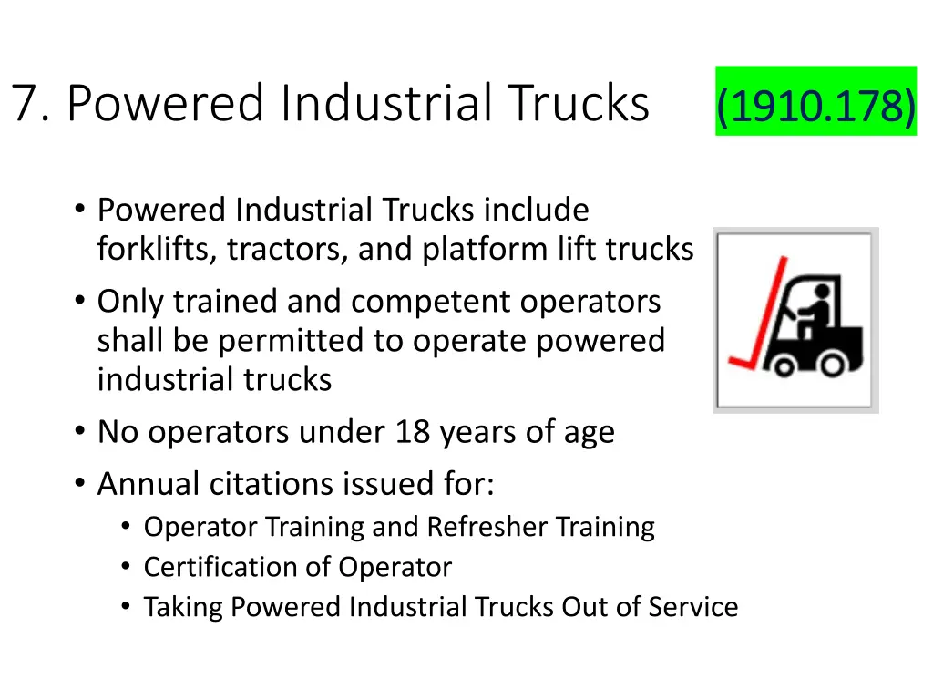 7 powered industrial trucks 1910 178