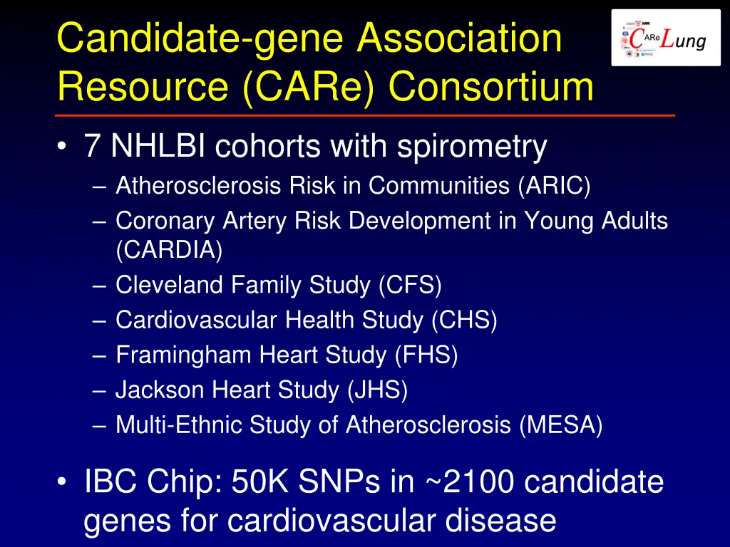 candidate gene association resource care