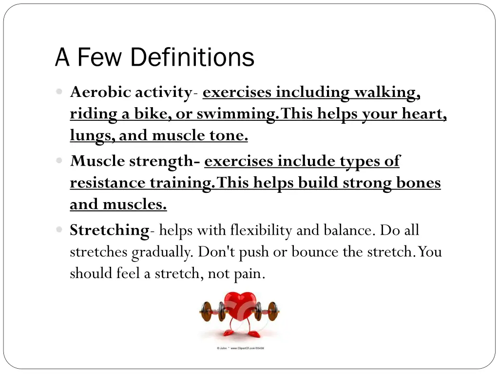 a few definitions
