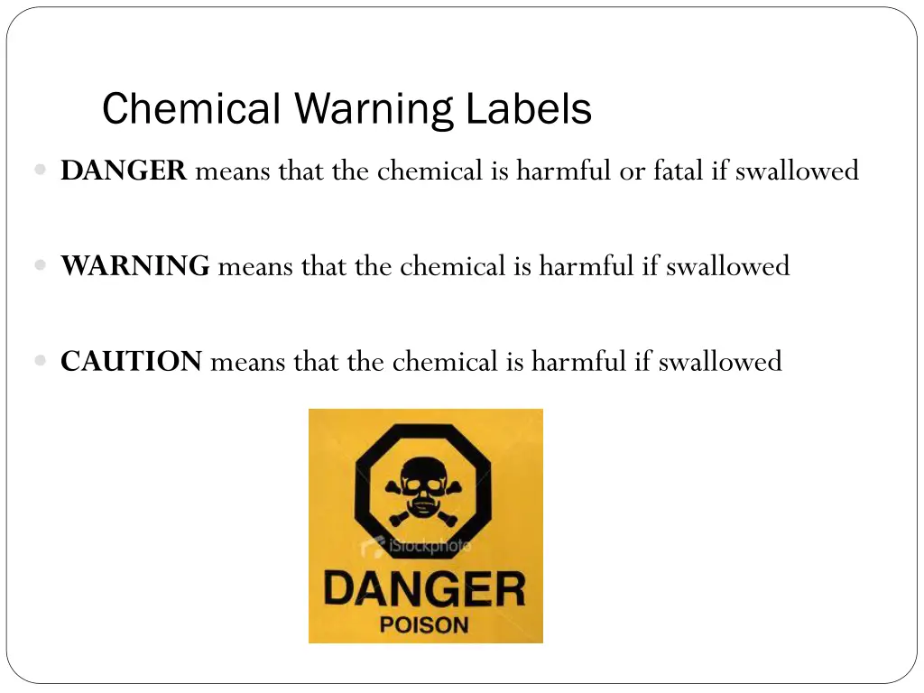 chemical warning labels